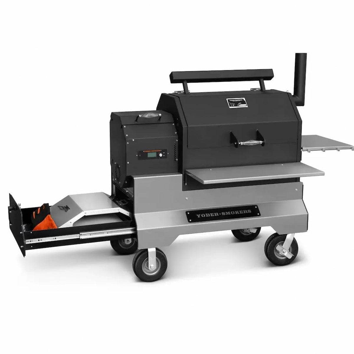 Yoder Smokers YS640s Pellet Grill on Competition Cart with Storage Drawer Outdoor Grill