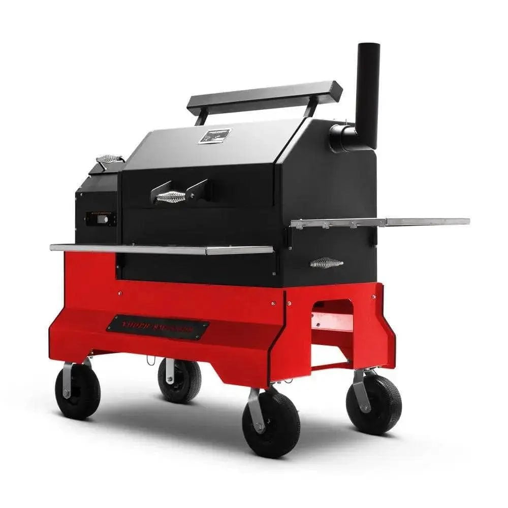Yoder Smokers YS640s Pellet Grill on Competition Cart with Storage Drawer Outdoor Grill Red / Wire Shelves / 8