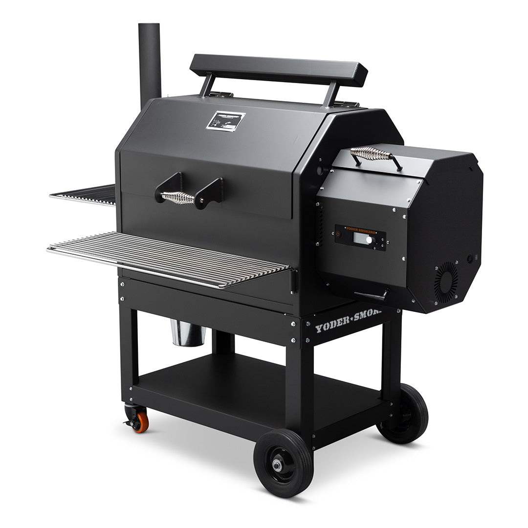 Yoder Smokers YS640s Pellet Grill with Right Side Hopper and ACS Outdoor Grills 12039470