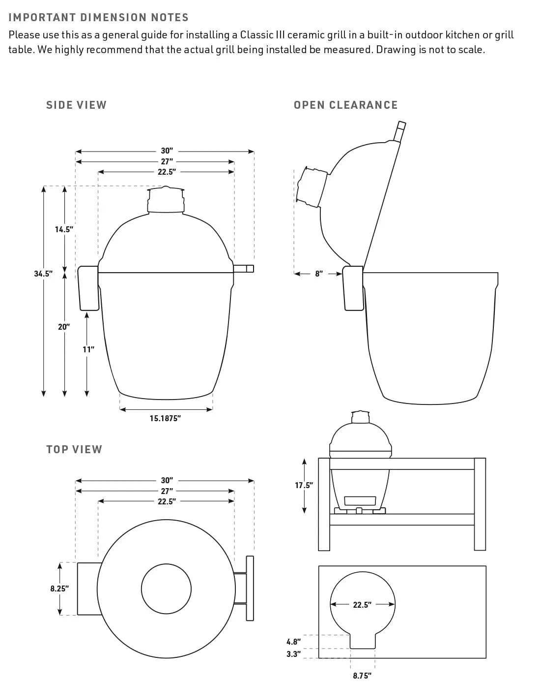 Kamado Joe Classic III 18" Ceramic Grill with Cart