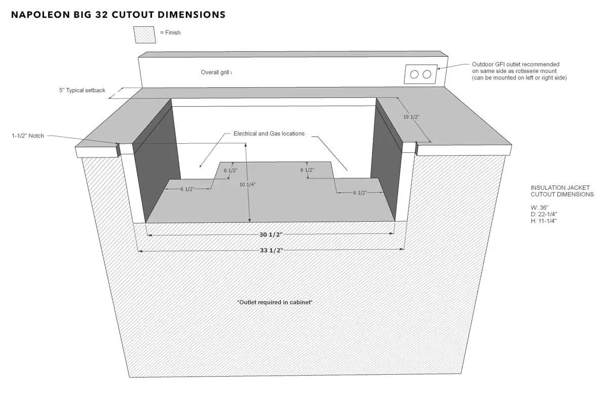 Napoleon BuiltIn 700 Series 32” Gas Grill Head with Infrared Rear